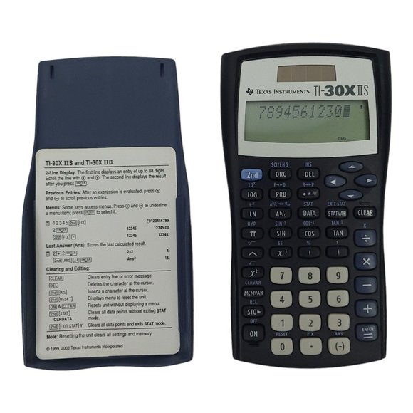 Texas Instruments TI 30X IIS 2 Line Scientific Calculator Solar Tested Works - Picture 1 of 12